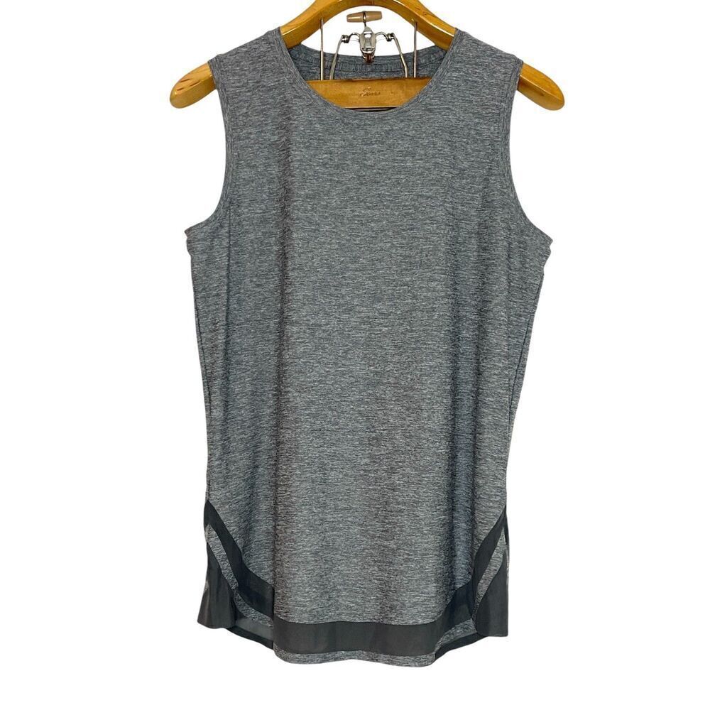 Athleta Cadence Heather Gray Sleeveless Tank Sz: MT